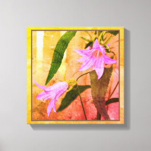 Delikate Lila Wildblumen gestört Leinwanddruck