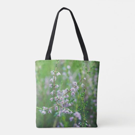 Delikate lila Wildblumen Tasche (Rückseite)