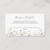 Delikate Lila Wildblumen Windeln Begleitkarte (Vorderseite)