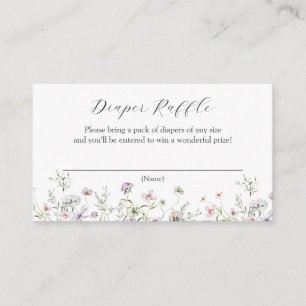 Delikate Lila Wildblumen Windeln Begleitkarte