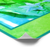 Delikate Lily-Blume gestört Abstrakt Poster (Ecke)