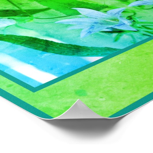 Delikate Lily-Blume gestört Abstrakt Poster (Ecke)