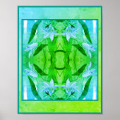 Delikate Lily-Blume gestört Abstrakt Poster (Vorne)