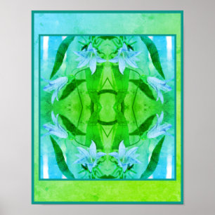 Delikate Lily-Blume gestört Abstrakt Poster