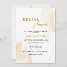 Delikate lineare Blätter Brautdusche Einladung