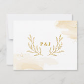 Delikate lineare Blätter Hochzeit Dankeschön-Karte Dankeskarte (Vorderseite)