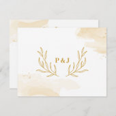 Delikate lineare Blätter Hochzeit Dankeschön-Karte Dankeskarte (Vorne/Hinten)