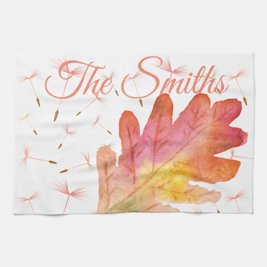 Delikate Lüster und Herbstleaf Geschirrtuch (Horizontal)