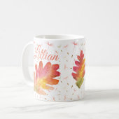 Delikate Lüster und Herbstleaf Kaffeetasse (Vorderseite Links)