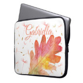 Delikate Lüster und Herbstleaf Laptopschutzhülle (Vorderseite Links)