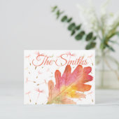 Delikate Lüster und Herbstleaf Postkarte (Stehend Vorderseite)
