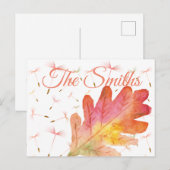 Delikate Lüster und Herbstleaf Postkarte (Vorne/Hinten)