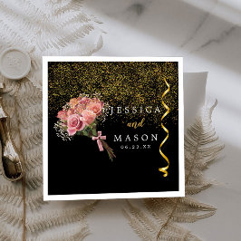 Delikate Magical Bouquet Wedding Cocktail Napkins Serviette