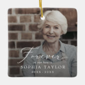 Delikate Mama Oma Memorial Dark Overlay Foto Keramikornament (Vorderseite)