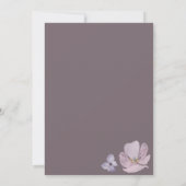 Delikate Mauve Floral Spray in Wasserfarben Dankeskarte (Rückseite)