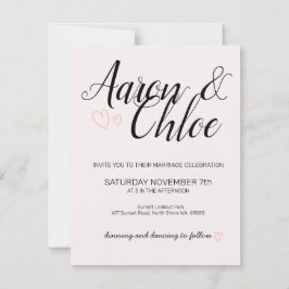 Delikate Minimalistische Kalligrafie Einladung zur