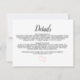 Delikate Minimalistische Kalligrafiekarte