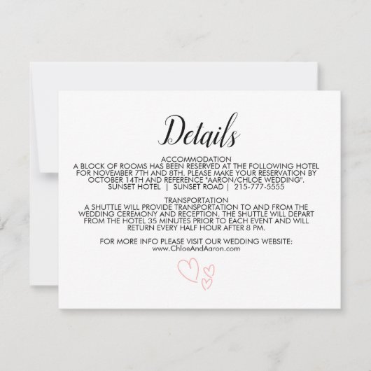 Delikate Minimalistische Kalligrafiekarte (Vorderseite)