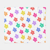 Delikate Minimalistische Regenbogen Blume Fleecedecke (Vorderseite (Horizontal))