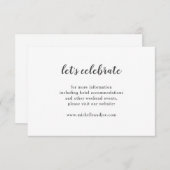 Delikate Minimalistische Verschlusskarte Begleitkarte (Vorne/Hinten)