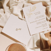 Delikate Mit Monogramm Hochzeit in Gold Einladung