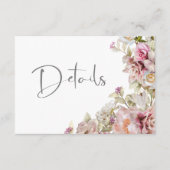 Delikate moderne rosa Rose Lily Green Details Begleitkarte (Vorderseite)