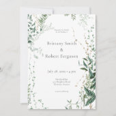 Delikate, moderne tropische Regenwaldfolien Einladung (Vorderseite)