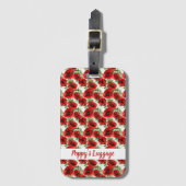 Delikate Mohnmuster Gepäckanhänger (Vorderseite Vertikal)