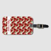 Delikate Mohnmuster Gepäckanhänger (Vorderseite (Horizontal))