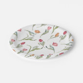 Delikate Niedliche Blume Pappteller (Schrägansicht)