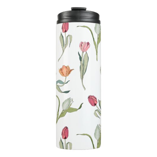 Delikate Niedliche Blume Thermosbecher (Vorderseite)