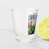 Delikate niedliche Narzissen Schnapsglas (Links)