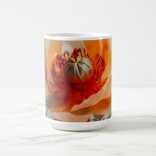 Delikate Orange-Blume Kaffeetasse (Mittel)