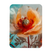Delikate Orange-Blume Magnet (Vertikal)