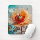 Delikate Orange-Blume Mousepad (Mit Mouse)