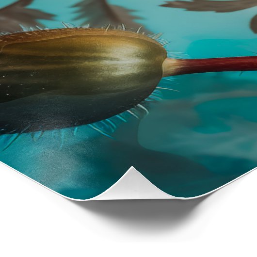 Delikate Orange-Blume Poster (Ecke)