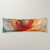 Delikate Orange-Blume Seitenschläferkissen (Rückseite)