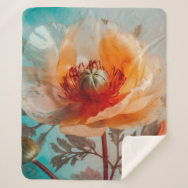 Delikate Orange-Blume Sherpadecke