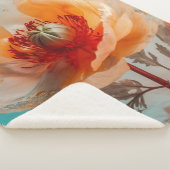 Delikate Orange-Blume Sherpadecke (3/4)