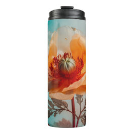 Delikate Orange-Blume Thermosbecher