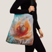 Delikate Orange-Blume Tragetaschen Mit Langen Trägern (Von Nahem)