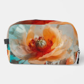 Delikate Orange-Blume Waschbeutel (Vorderseite)