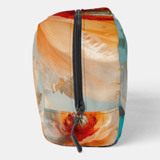 Delikate Orange-Blume Waschbeutel (Rechts)