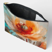 Delikate Orange-Blume Zubehörtasche (Offen)