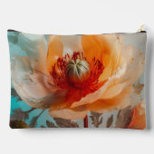 Delikate Orange-Blume Zubehörtasche (Rückseite)