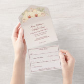 Delikate Orchid-Blume All In One Einladung (Abreißen)