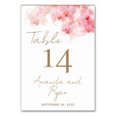 Delikate Orchid Blume Flora Hochzeit Tischnummer (Vorderseite)