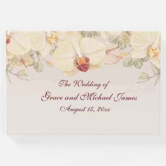 Delikate Orchid-Blume Gästebuch (Vorderseite)