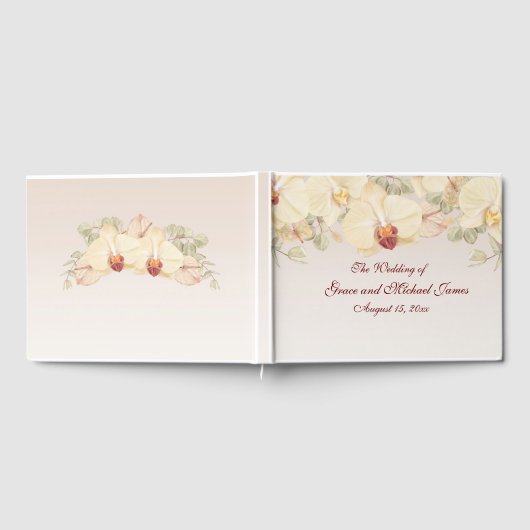 Delikate Orchid-Blume Gästebuch (Voll)