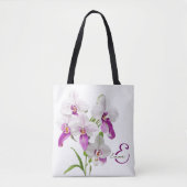 Delikate Orchid-Blume Monogramm Tasche (Vorderseite)